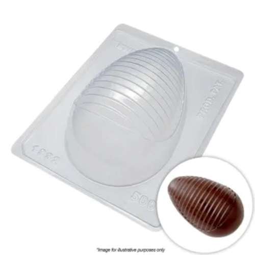 Striped Egg Chocolate Mould - Click Image to Close